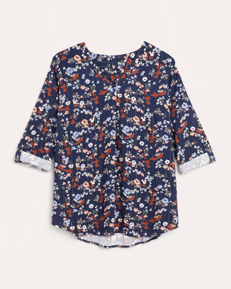Front of plus size Camila Tabbed Sleeve Blouse by Meri Skye | Dia&Co | dia_product_style_image_id:173815